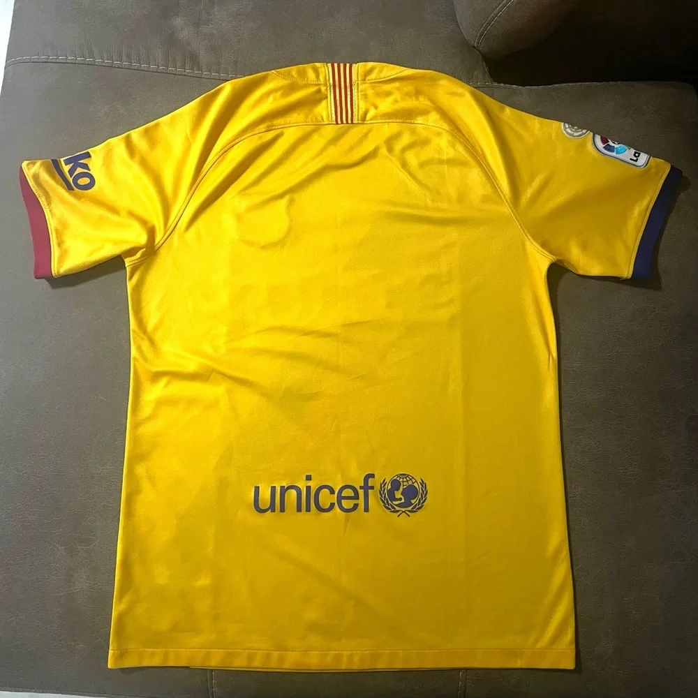 BARCELONA 2019 2020 AWAY FOOTBALL SHIRT SOCCER JERSEY NIKE AJ5531-728 sz M MEN